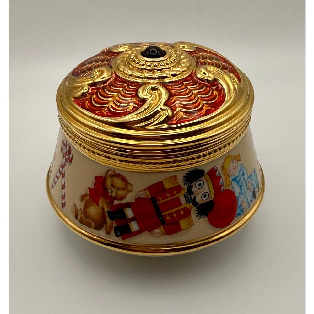 House of Fabergé The Nutcracker Porcelain Musical Trinket Box - Franklin Mint